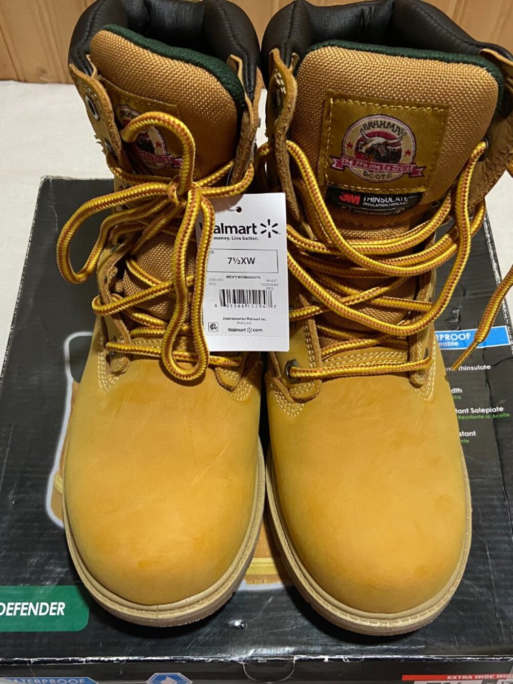 Brahma Defender Men Work Boots Waterproof Insulated New Box 7.5 8